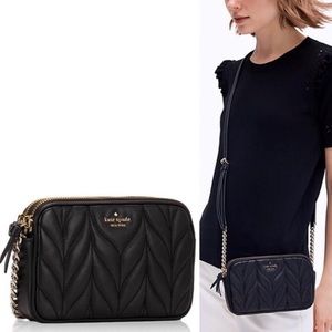Kate Spade briar lane quilted kendall crossbody - black